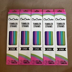 CharCharms 5 piece BUNDLE sale Tumbler Straws 6 Pack! $32 ships today!